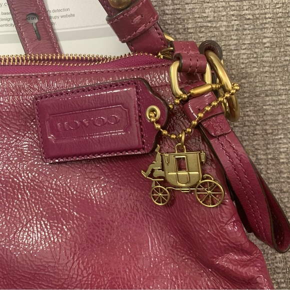 Raspberry Coach Bag with Certificate of Authenticity - Picture 6 of 13